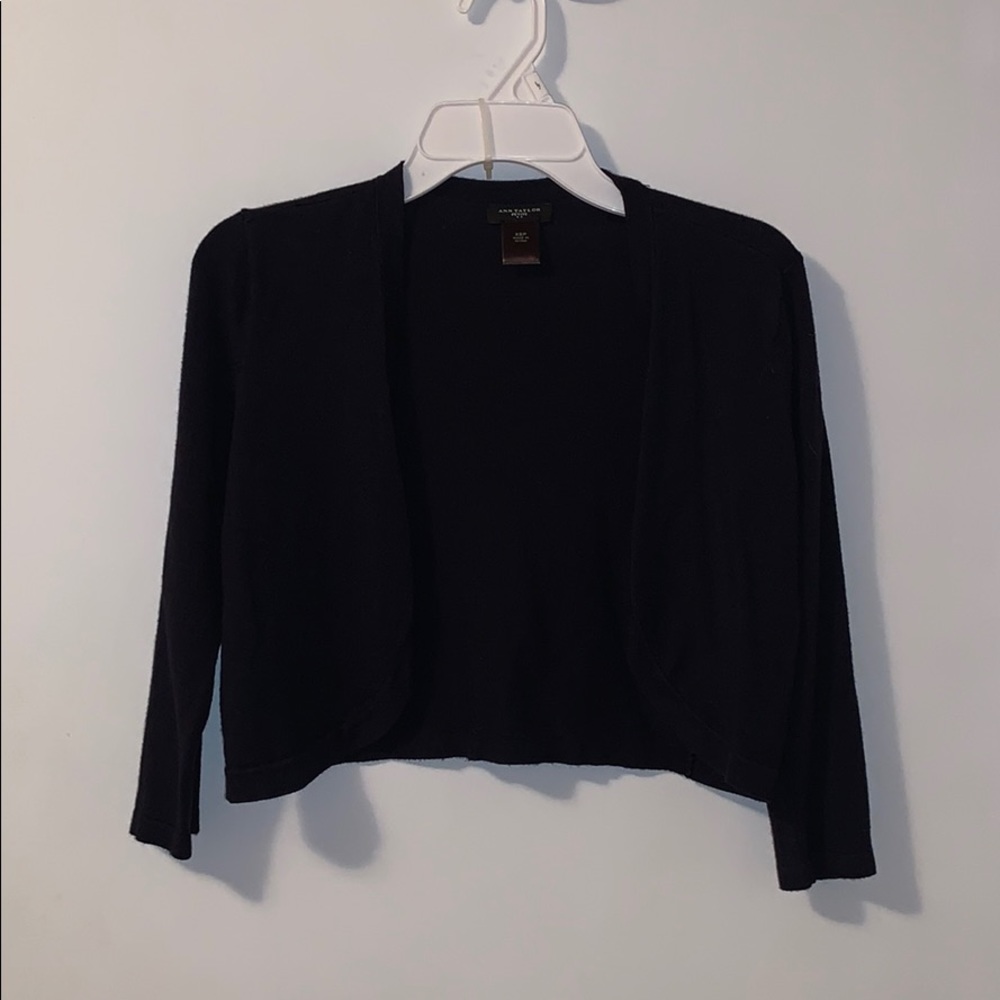Navy shrug (worn with dresses)